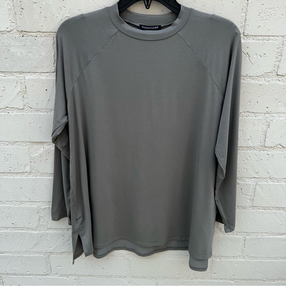 Eileen Fisher Fine Jersey Crew Neck Top NEW - Picture 8 of 15